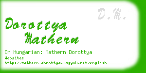 dorottya mathern business card